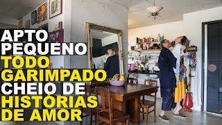 APTO PEQUENO COM DECOR BARATA E INTELIGENTE COM MÓVEIS DE GARIMPO E HISTÓRIAS DE AMOR