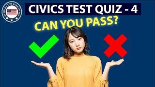 US Citizenship Official Civics Test | PRACTICE TEST 4