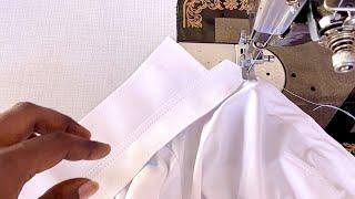 sew white shirt in just 22 minutes / easy sewing shirt