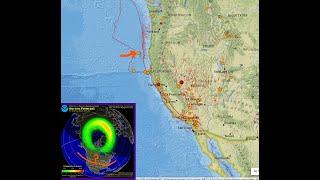 G3 Solar Storm Warning in effect. Aurora activity amplifying. California Earthquake update. 12/31