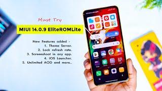 New MIUI 14.0.9 EliteROMLite Edition for Mi 11x. New Features Added, Theme Server, Ss, iOS, Lock 