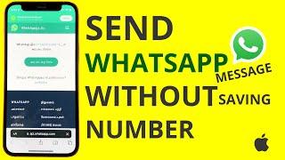 How to Send WhatsApp Message on iPhone Without Saving Number?