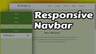 How To Create a Responsive Navbar | Full Tutorial