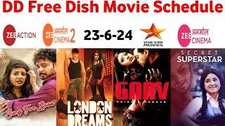 DD Free Dish Hindi Movie Schedule 23 June  2024 || DD Free Dish New Update 23 June 2024