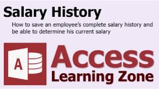 Microsoft Access Salary History - Aggregate Query, Max Function