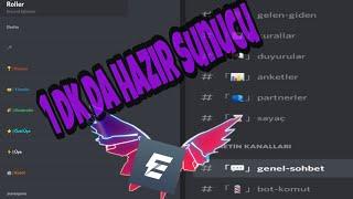 Discord'da 1 Dakikada hazır sunucu kurma [Electra Bot]