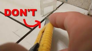 How to remove Stuck Broken Tile Spacers in the thinset mortar the easy way