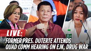 LIVE: House resumes quad comm hearing on EJK, Duterte drug war | November 13