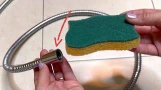  Insert the sponge into the shower tube and a miracle will happen !