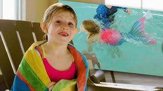 Kids Try Swimming in a Fin Fun Mermaid Tail For the First Time