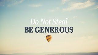 Exodus - Do not steal: Be Generous - Peter Tanchi