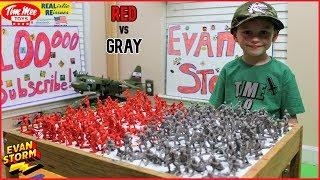 Plastic Army Men Secret Package RED VS GRAY Pretend Play Toy Soldiers