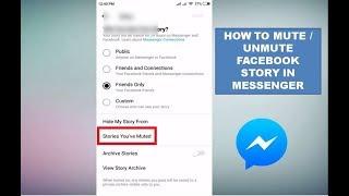 How to Mute / Unmute Facebook Story In Messenger In Android