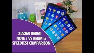 Xiaomi Redmi Note 5 vs Redmi 5 Speedtest (Snapdragon 625 vs 450) Comparison