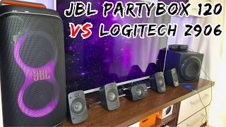 JBL Partybox 120 VS Logitech Z906 Which is better? Sound and BASS Test