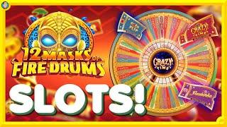 Online Slots  12 Masks of Fire Drums, Razor Ways, Crazy Time & More!