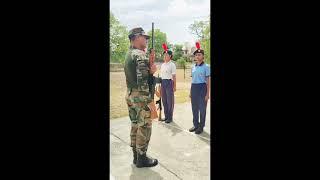 Throw and catch the rifle Up : Guard of Honour drill #NCC training