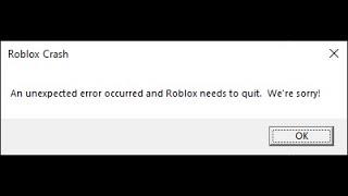 roblox an unexpected error occurred and roblox needs to quit - fix