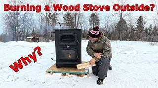 ANOTHER WINTER WEEKEND IN MICHIGAN'S UPPER PENINSULA - LIGHTING A WOOD STOVE OUTSIDE?