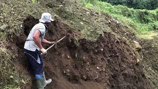 we started the excavation from the top of the cliff