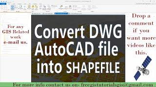 How Convert DWG AutoCAD file to shapefile in ArcGIS.