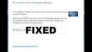 How to Fix Windows pop-up "This computer is not running genuine Windows" *EASY Voice Tutorial*