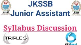 JKSSB Junior Assistant - Syllabus Discussion || Triple S Team is with you always