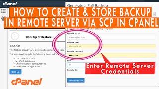 How to Create backup & store them remotely in any Server using SCP?