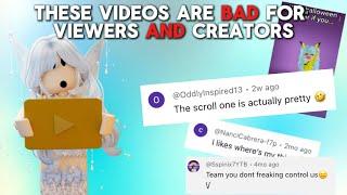 these videos are BAD for viewers AND creators || roblox rant 2024