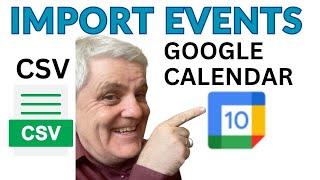 Import Events into GOOGLE CALENDAR from CSV