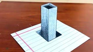 Easy Pencil 3D Drawing illusion ||3D Pencil Art Easy Steps ||