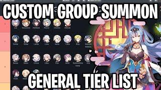 CUSTOM GROUP SUMMON TIER LIST [Epic Seven]