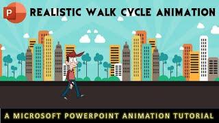 Realistic Animated Walk Cycle Animation in PowerPoint Tutorial