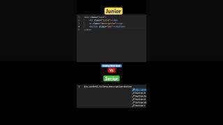 Junior vs Senior developer programming #coding #programming #code #shorts #htmlcss #javascript