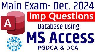 Database Using MS Access Imp Questions (Windows, Word, Excel, PPT)| DCA, PGDCA By Arvind