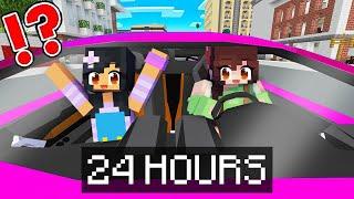 Surviving 24 Hours In The Car with my LITTLE SISTER In Minecraft! ( Tagalog )