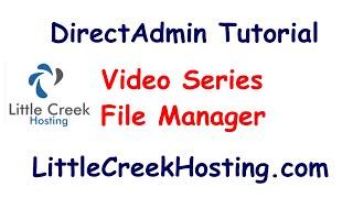 Using File Manager in DirectAdmin