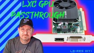 Passing a GPU through to a Proxmox container