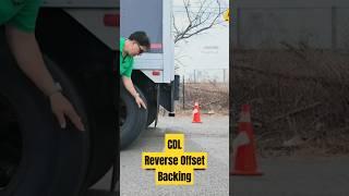 CDL Reverse Offset Backing: Perfect the 4th Road Test Exercise  #cdl #roadtest #backingtrack