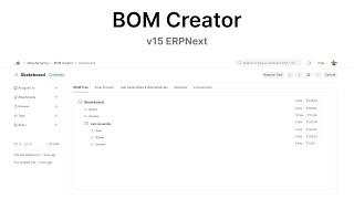 Multi-level BOM Creator | ERPNext v15