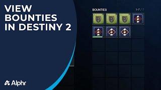 How to View Bounties in Destiny 2