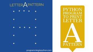 Python program to print pattern of letter A || Pattern Programming