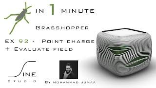 Grasshopper in 1 minute - EX 92 - Point charge + Evaluate field