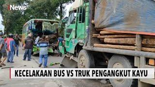 Diduga Rem Blong, Bus Pariwisata Tabrak Truk di Sumut - iNews Sore 18/12