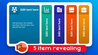 How to Make an Animated 5-Item Revealing Columns PowerPoint Template