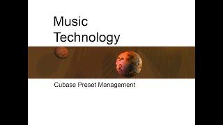 cubase vst preset management