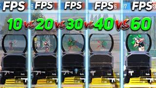 10FPS vs 20FPS vs 30FPS vs 40FPS vs 60FPS | BGMI | PUBG MOBILE | Does FPS Matter?