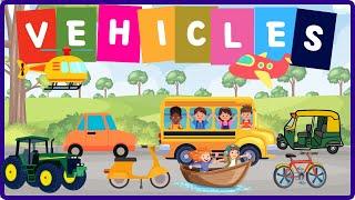 Learn Vehicle Names For Kids | Types of Vehicles in English | Mode of Transport