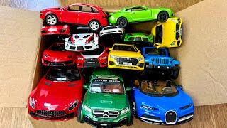 Big and Small Diecast Model Cars in Box: Toyota Camry, Rolls-Royce, BMW, Ferrari, Lexus, Audi, MG 27