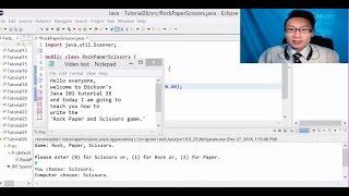 Dickson's Java101 Tutorial 26 - Rock, Paper, Scissors (GAME)